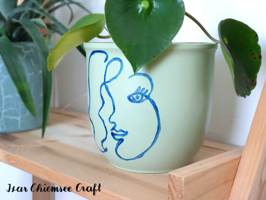 Line-Art Blumentopf Upcycling