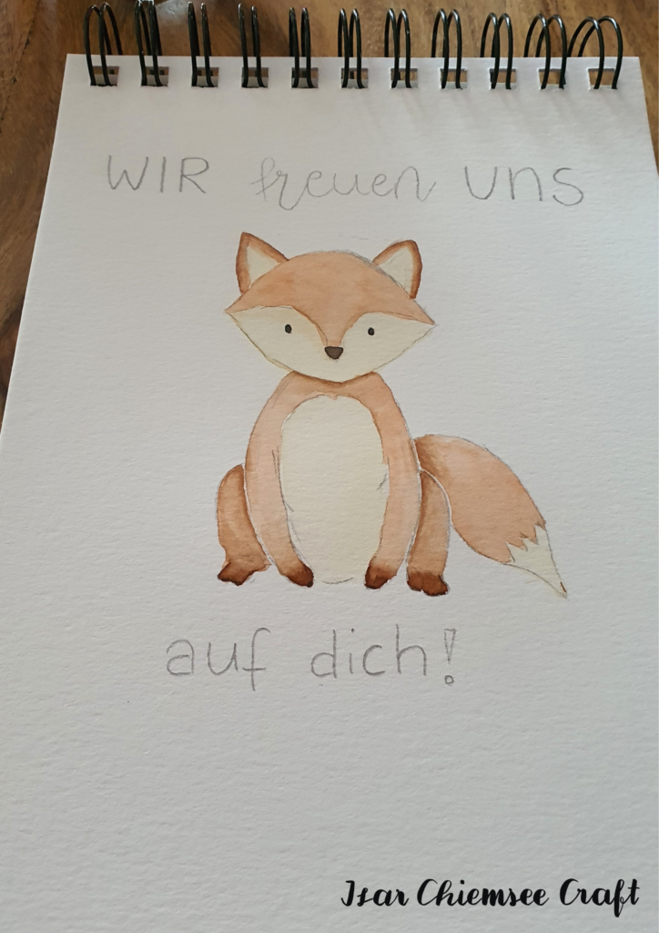 Watercolor, Aquarell malen, Fuchs, fox, watercolor basics