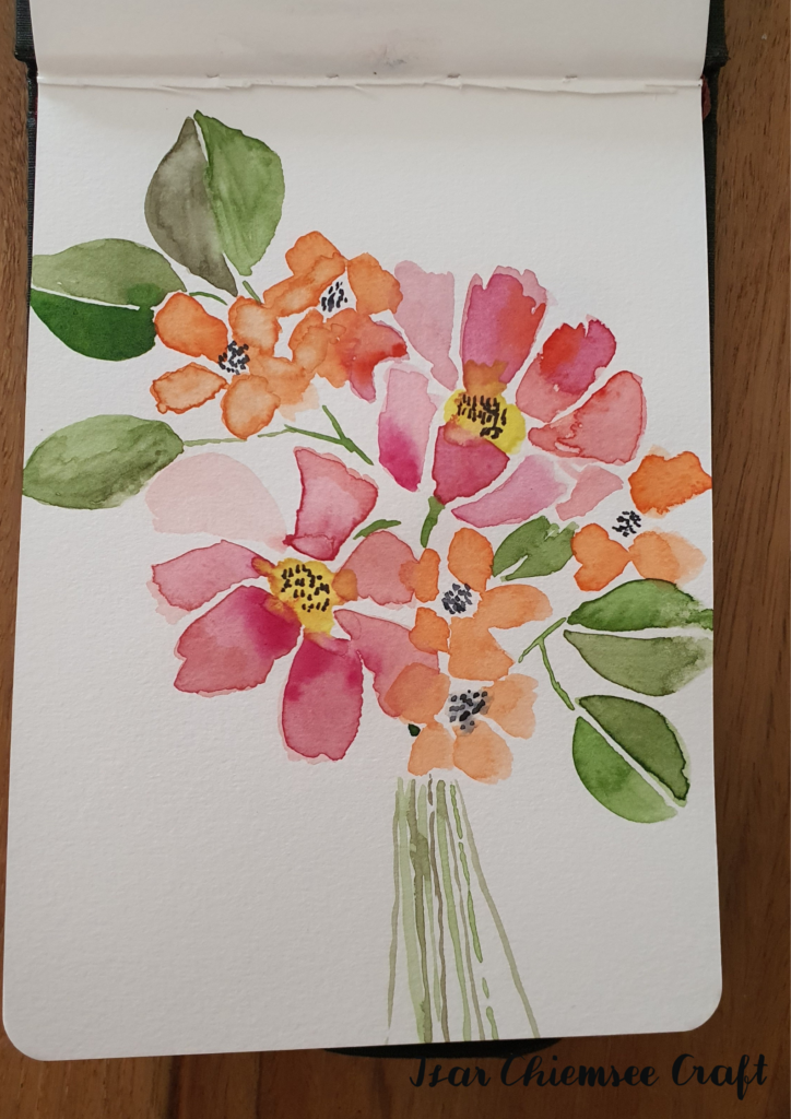 Loose Watercolor , Aquarell malen, Blumen malen, flowers